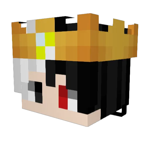 HappyCheak Minecraft avatar head, 3D render