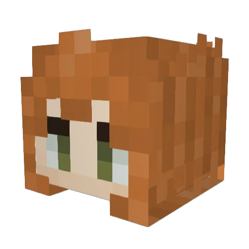 HappyCoffeeTime Minecraft avatar head, 3D render