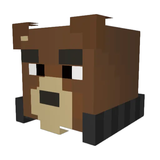 HappyCube777 Minecraft avatar head, 3D render