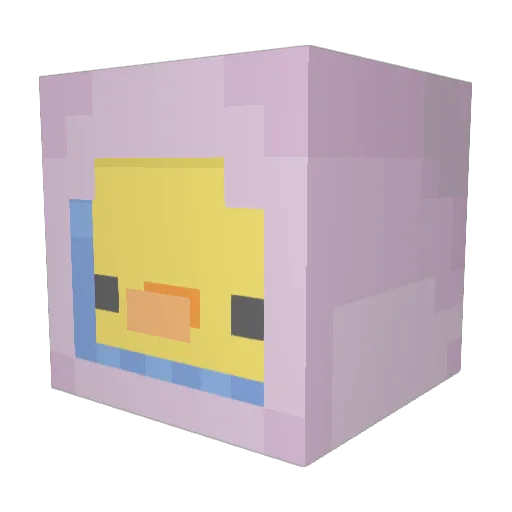 HappyDucc Minecraft avatar head, 3D render