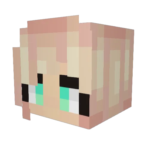 HappyFace99 Minecraft avatar head, 3D render