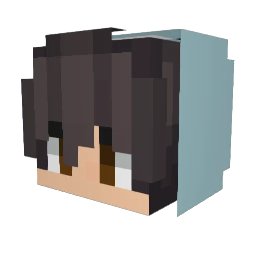 HappyGick Minecraft avatar head, 3D render