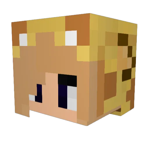 HappyGiraffe99 Minecraft avatar head, 3D render