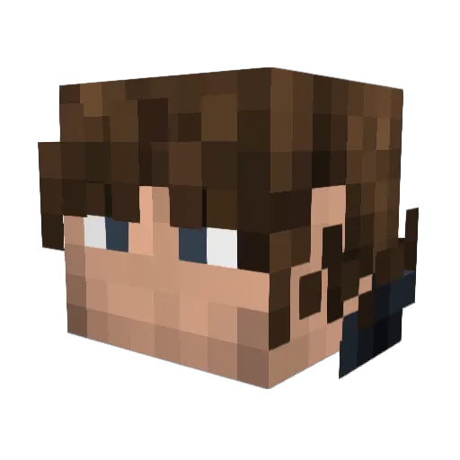 HappyHJ Minecraft avatar head, 3D render