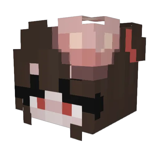 HappyHanoiHanna Minecraft avatar head, 3D render