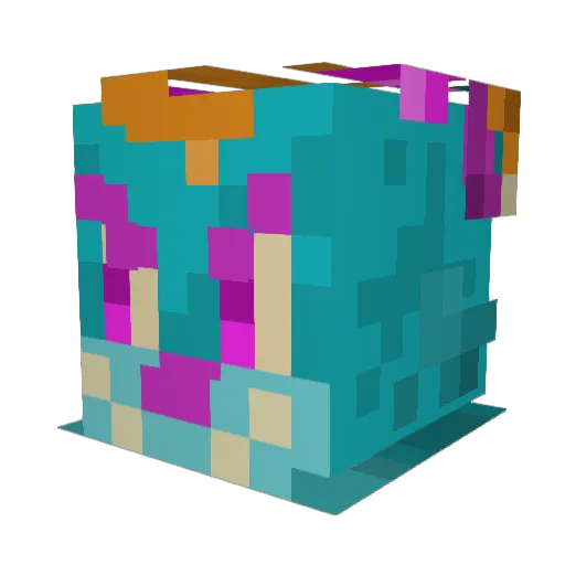 HappyHarlequinz Minecraft avatar head, 3D render