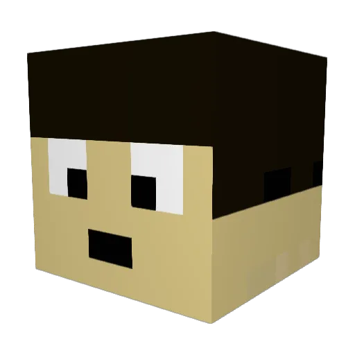 HappyHelperDylan Minecraft avatar head, 3D render