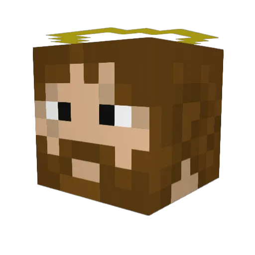HappyHomicide Minecraft avatar head, 3D render