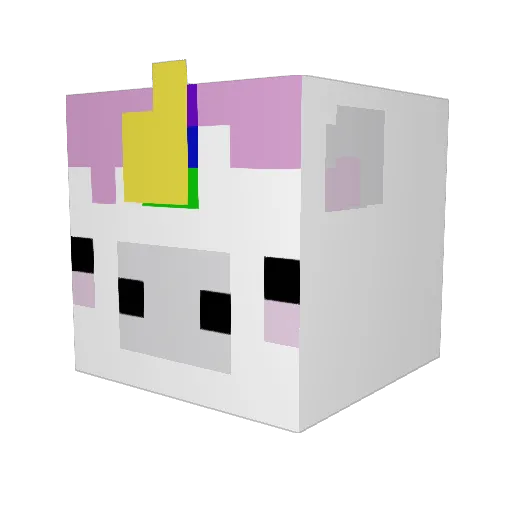 HappyHorse191 Minecraft avatar head, 3D render