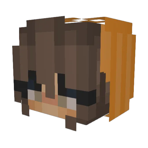 HappyHours Minecraft avatar head, 3D render
