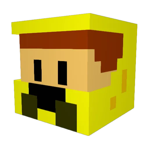 HappyJackington Minecraft avatar head, 3D render