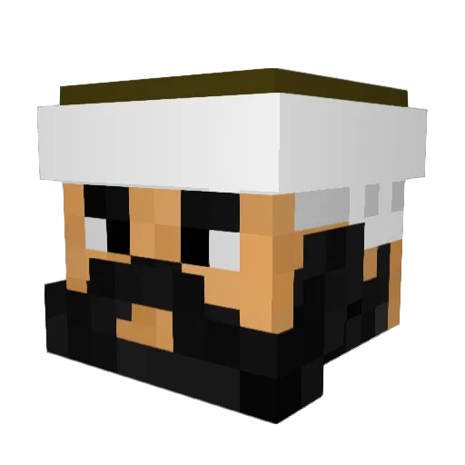 HappyKarpuz Minecraft avatar head, 3D render
