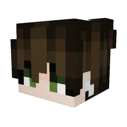 HappyLaon Minecraft avatar head, 3D render