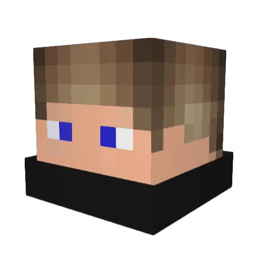 HappyLobster Minecraft avatar head, 3D render