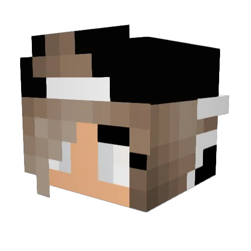 HappyLucy Minecraft avatar head, 3D render