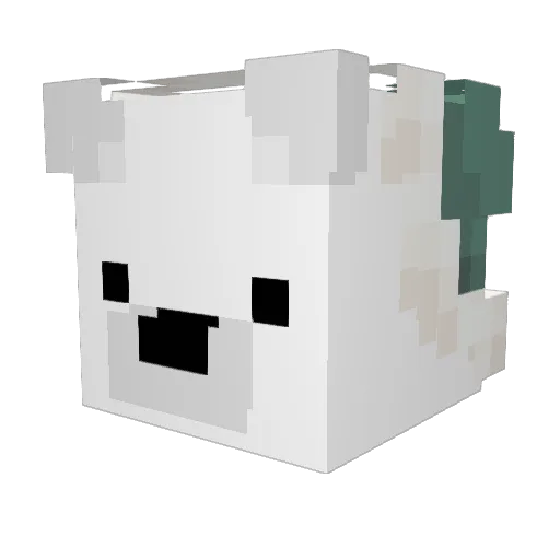 HappyMushroom09 Minecraft avatar head, 3D render