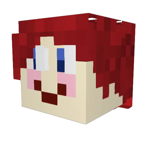 HappyNae Minecraft avatar head, 3D render