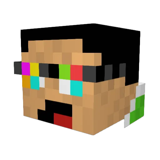 HappyPie345 Minecraft avatar head, 3D render
