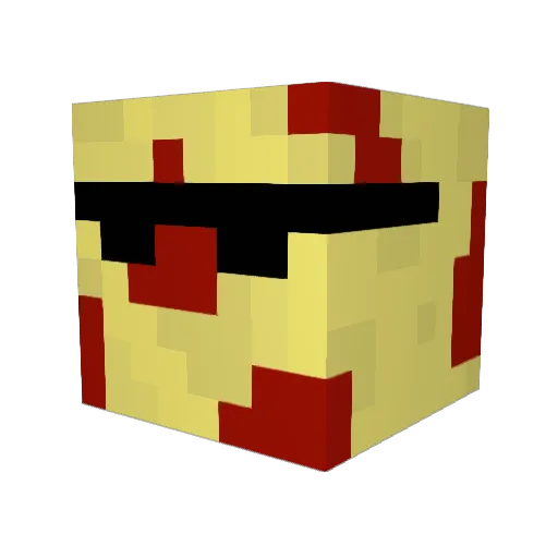 HappyPizza6000 Minecraft avatar head, 3D render