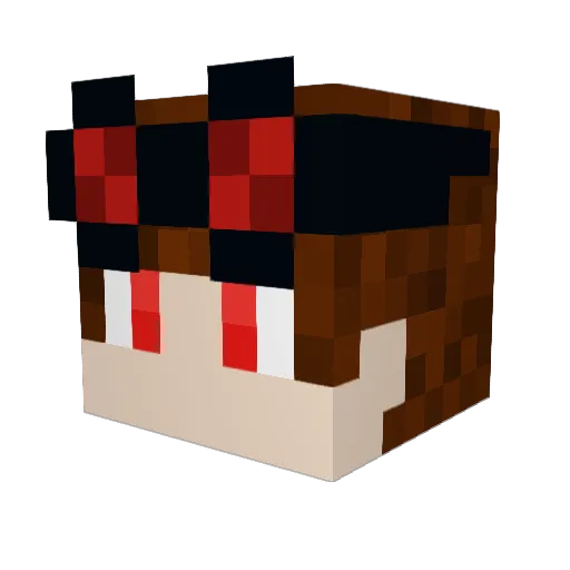 HappyPwabs Minecraft avatar head, 3D render