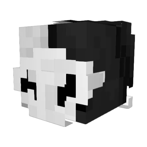 HappyRagdoll Minecraft avatar head, 3D render