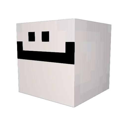 HappySeo Minecraft avatar head, 3D render