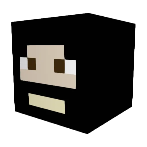 HappySimer Minecraft avatar head, 3D render