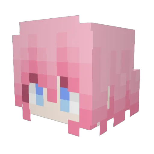 Happy_1_Face Minecraft avatar head, 3D render