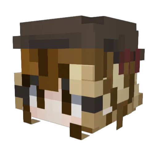 Happy_Beth Minecraft avatar head, 3D render