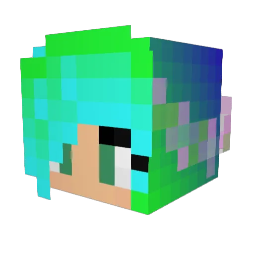 Happy_Love Minecraft avatar head, 3D render