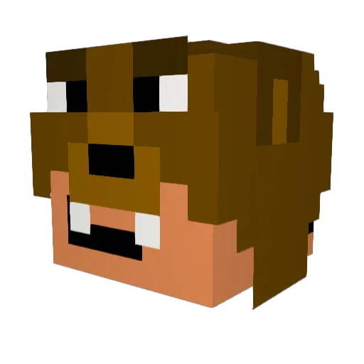 Happy_bear122 Minecraft avatar head, 3D render