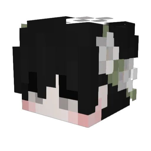 Happy_flower Minecraft avatar head, 3D render