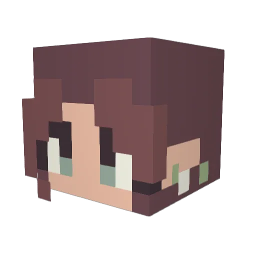 Happy_happyy Minecraft avatar head, 3D render