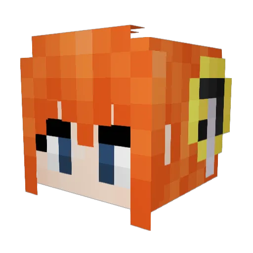 Happy_pot Minecraft avatar head, 3D render