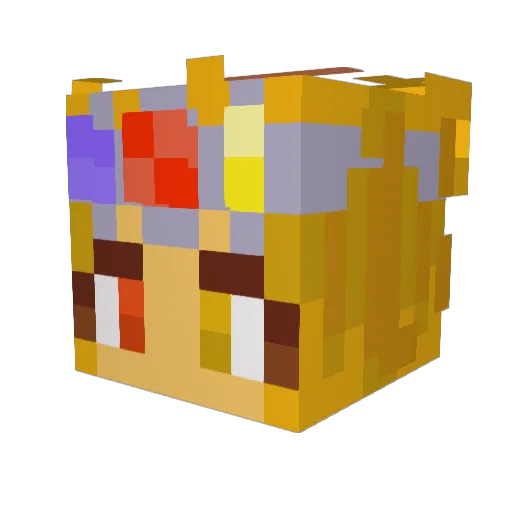 Happyblackcat Minecraft avatar head, 3D render