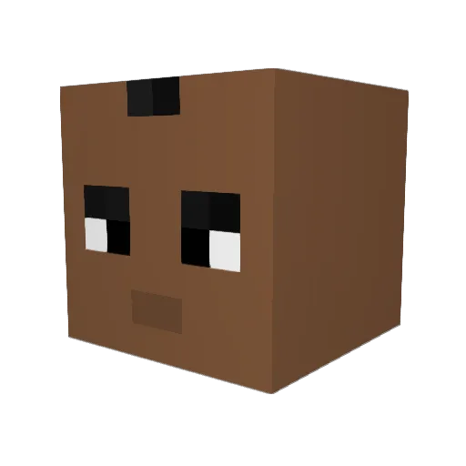 Happychicken2 Minecraft avatar head, 3D render