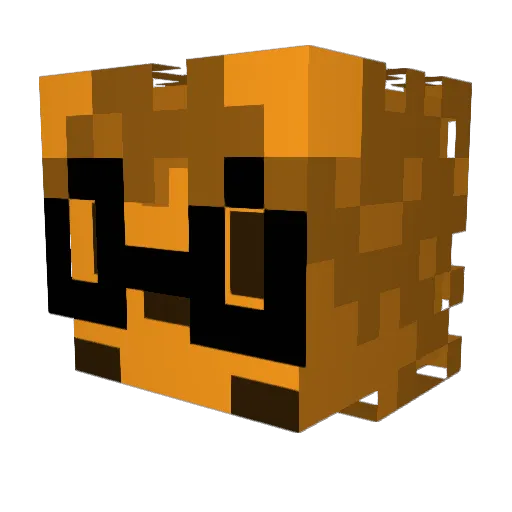 Happyinoshika Minecraft avatar head, 3D render
