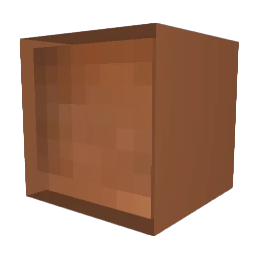 Happylike Minecraft avatar head, 3D render