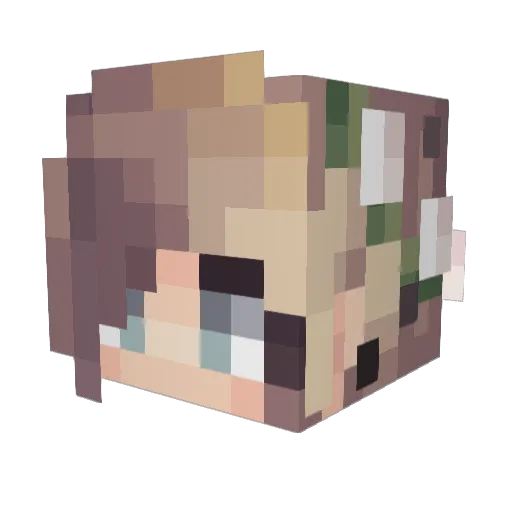 Happylys Minecraft avatar head, 3D render