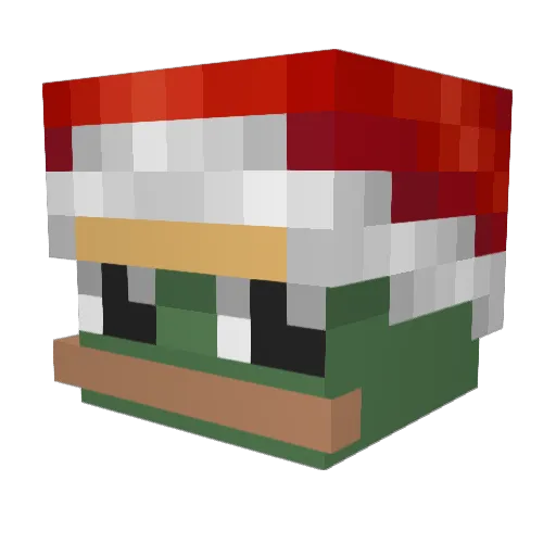 Happyycs Minecraft avatar head, 3D render