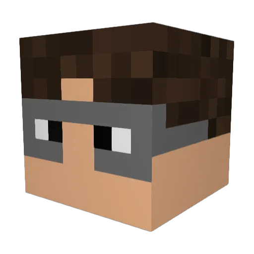 HapticXD Minecraft avatar head, 3D render