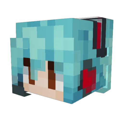 Haptot Minecraft avatar head, 3D render
