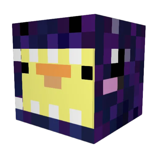 Hapuku Minecraft avatar head, 3D render