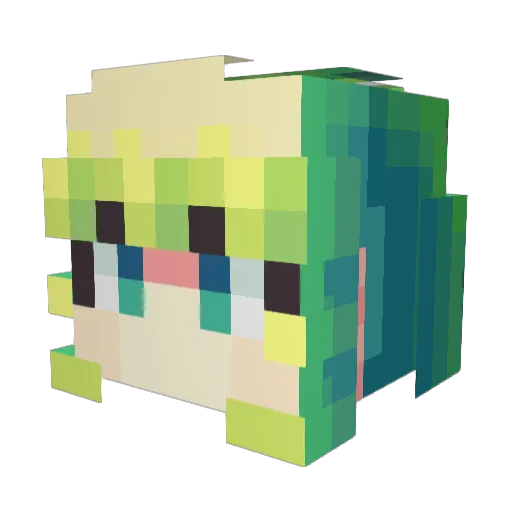 Hapy_77 Minecraft avatar head, 3D render