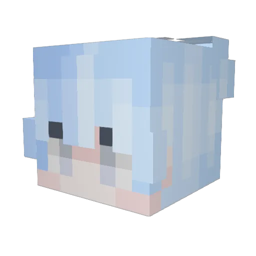 Hapzib Minecraft avatar head, 3D render