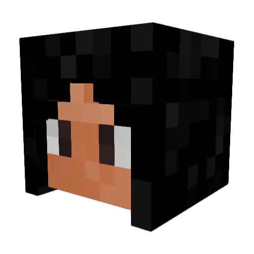 Haqqer04 Minecraft avatar head, 3D render