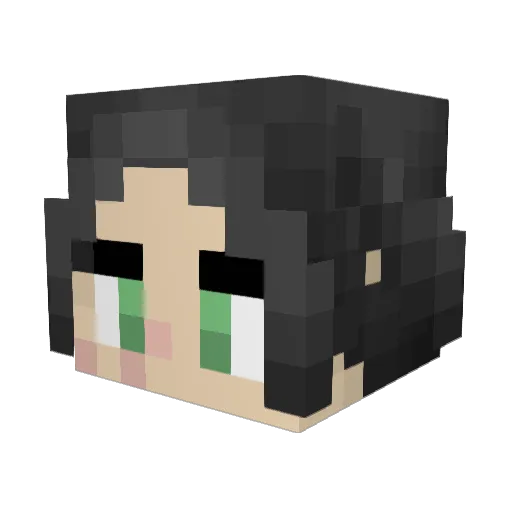HaqueEye Minecraft avatar head, 3D render