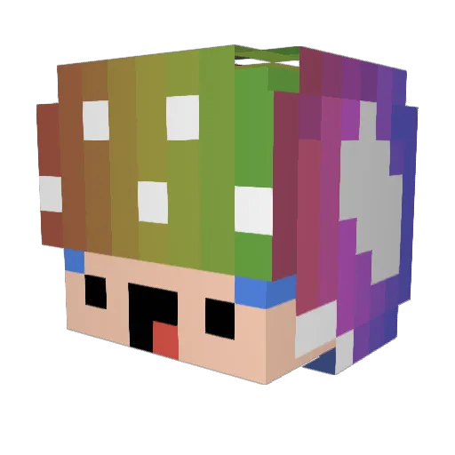 Haqz Minecraft avatar head, 3D render