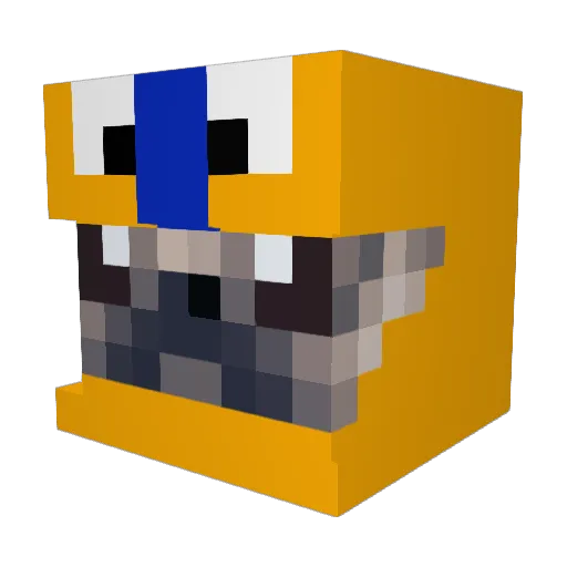Har4aLV Minecraft avatar head, 3D render