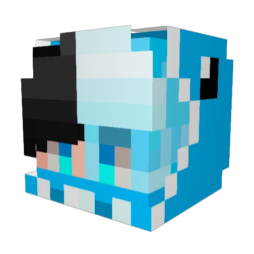 HarColdX Minecraft avatar head, 3D render